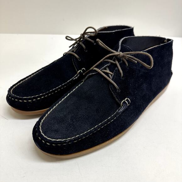 Rancourt & Co. Penobscot Chukka Boot Navy Blue Suede Handsewn Made in USA 12 - Picture 2 of 13